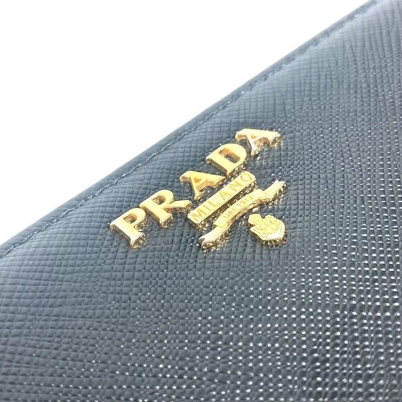 PRADA 1ML506 logo Heart Bicolor Long wallet Zip Around Long Wallet - Picture 5 of 15